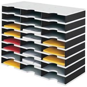 Moduły sortujące, 24 przegrody, czarne