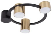 Lampa sufitowa Kodo Sigma Plafon Czarno-Złota – nowoczesne oświetlenie do niskich pomieszczeń