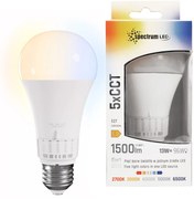 Żarówka LED 5 barw światła GLS E27 230V 13W 5CCT