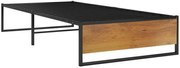 Czarne metalowe łóżko industrialne 100x200 cm F1-W22