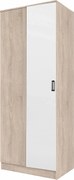 Szafa narożna uchylna w kolorze dąb sonoma + biały W7-A60