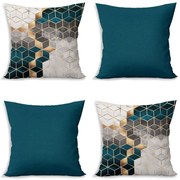 Poszewki na poduszki zestaw 4 szt. 43x43 cm Optic – Minimalist Cushion Covers