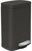 Spirella Kosz na śmieci z pedałem soft-close Akira 12 l, matowy czrny, 12 l
