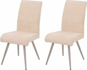 Krzesło do jadalni MCW-G55 (zestaw 2 sztuk),  kremowy
