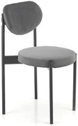 Szare welurowe krzesło H1-P32