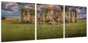 Obraz Stonehenge (z zegarem) (90x30 cm)