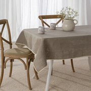 Obrus lniany z koronką