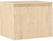 Mexen Rivel szafka łazienkowa podumywalkowa 60 cm z blatem, 1 szuflada, ryflowana , dąb - 91A20-06047-1-BFC81