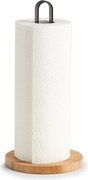 Stojak na ręczniki papierowe z bambusową podstawą, Ø 15 x 31,5 cm