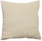 Dekoracyjna poszewka na poduszkę PETAL FRAME 40x40 cm, kremowa