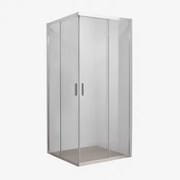 Kwadratowa Kabina Prysznicowa Z Drzwiami Przesuwnymi, Szkłem Hartowanym 6 Mm I Aluminium Brent Szczotkowana Szarość & Transparent & 70 X 70 X - Sklum