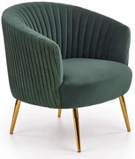 Zielony klubowy fotel muszelka D4-D34