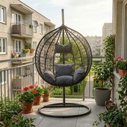 Fotel wiszący kokon Marius czarny PATIO