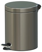 Wewnętrzny kosz na śmieci z pedałem, 5 l, nierdzewny matowy