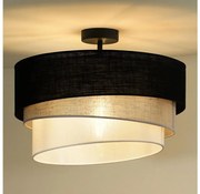 Duolla - Żyrandol natynkowy TRIO 1xE27/15W/230V śr. 45 cm czarny/szary/biały