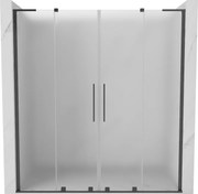 Mexen Velar L Duo drzwi prysznicowe rozsuwane 170 cm, szron, gun gray szczotkowany - 871-170-003-32-66