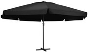 Czarny parasol ogrodowy z aluminiowym stelażem M7-L31