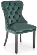 Krzesło tapicerowane MIYA VELVET ciemnozielone HALMAR