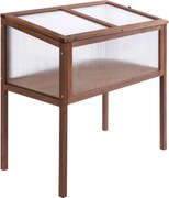 Outsunny podwyższona grządka z drewna skrzynia inspektowa