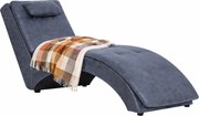 Szary szezlong masujący z poduszką z zamszowej ekoskóry N8-N44