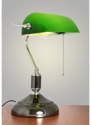 Brilagi - Lampka biurkowa BANK OFFICE 1xE27/60W/230V czarna/srebrna/zielona