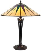 Endon 64045 - Lampa stołowa Tiffany DARK STAR 2xE27/60W/230V, średnica 49 cm