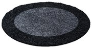 Dywan shaggy Life szaro-antracytowy 120 cm x 120 cm koło