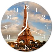 Zegar szklany okrągły Paryż