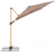 ALU WOOD 220 x 300 cm - wahadłowy parasol ogrodowy z drążkiem bocznym z ochroną ULTRA UV : Substancja Desen - 846