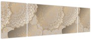 Obraz - Mandale w złotych odcieniach (170x50 cm)