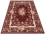 Czerwony prostokątny dywan we wzory N2-T94