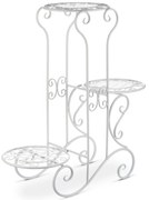 Stojak na kwiaty Svenbreen biały, 60,5 x 24 x 65cm