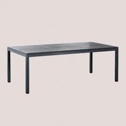 Prostokątny Stół Ogrodowy 210x100 Cm Z Aluminium Marti Czarny Węgiel - Sklum