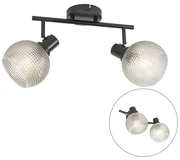 Design Reflektorek / Spot / Spotow black z przydymionym szkłem 2-light - ChicoDesignerski Oswietlenie wewnetrzne