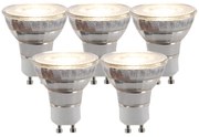 Zestaw 5 żarówek LED GU10 z 3-stopniowym ściemniaczem 5W 260lm 2700K