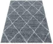 Dywan shaggy Alvor Romby szary 60 cm x 110 cm