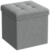Jasnoszara Kwadratowa Pufa Ze Schowkiem L4-H46