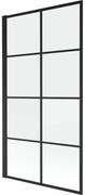 Mexen Alex parawan nawannowy 1-skrzydłowy 70 x 140 cm, czarna kratka fix - 893-070-000-70-77