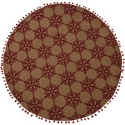 Dywan okrągły Płatek śniegu czerwony, 90 cm
