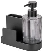 Czarny stojak na akcesoria do mycia naczyń z żywicy polimerowej Pina – Wenko