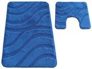 Granatowy komplet dywaników łazienkowych M0-A11