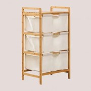 Regał Bambusowy 50x90 Cm Z 3 Koszami Skadi Bambus - Sklum