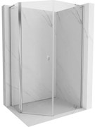 Mexen Mist L kabina prysznicowa pięciokątna asymetryczna uchylna 80 x 100 cm, transparent, chrom - 8A8L-080-100-01-00