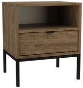 Szafka nocna na metalowych nóżkach ciemny orzech Z0-R50