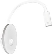 LED giętna lampka ścienna z USB BASE LED/8W+LED/2W/230V biała/srebrna