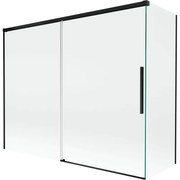 Mexen Rox parawan nawannowy 2-skrzydłowy rozsuwany 190 + 80 x 150 cm, transparent, czarny - 8C9-190-080-70-00
