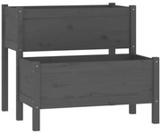 Szara podwójna donica ogrodowa G2-L53