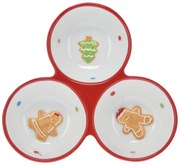 Naczynie do serwowania, trzy przegrody, 19 x 19 cm, GINGERBREAD