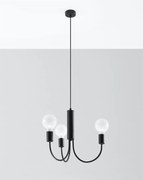 Żyrandol PICCOLO 3 czarny SOLLUX  LIGHTING