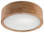 Brązowa lampa sufitowa ze szklanym kloszem ø 27 cm Eveline – LAMKUR